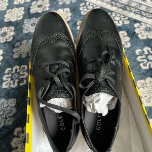 Cole Haan Black Oxfords Classic Brogue Design